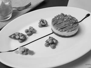 Peanut Butter Cheese Cake (eggless)