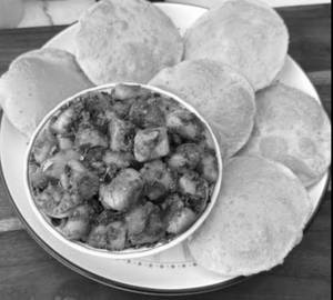 Puri with aloo sabji