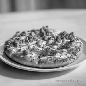 Fried chicken pizza