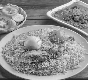 Biryani with one chicken one egg and one potato [1 piece]