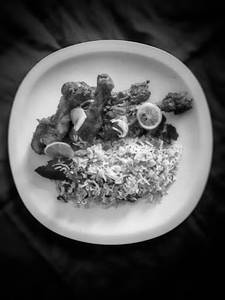 Plain Biryani with Pepper Chicken Dry