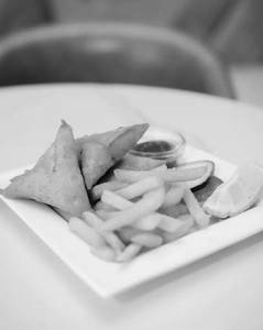 Veg Samosa + French Fries