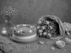 Rose Cake Gift Ensemble