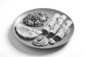 Aloo Mutter With 4 Butter Roti
