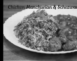 Schezwan Egg Fried Rice With Chicken Manchurian