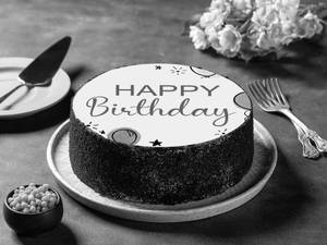 Birthday Butterscotch Photo Cake