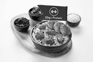 Mutton Kofta Biryani Bowl with Chicken Tikki
