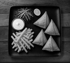 Veg Samosa + French Fries