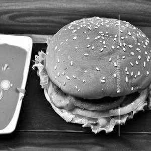 Cheese Mushroom Burger (chipotle Sauce)