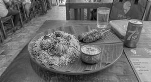 Chicken Biryani, 2pc Kabab, Raitha salad, 7up