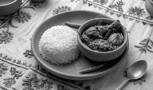 Bihari Chicken Curry With Rice Meal | Chicken Bhaat