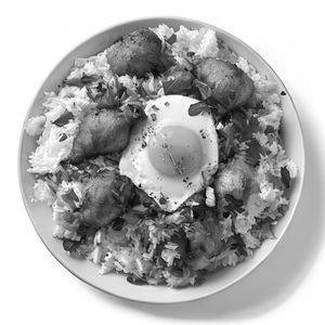 Pulav rice full+one egg+3piece Chiken fry