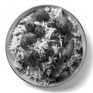 Biriyani rice full+3piece pepper masala