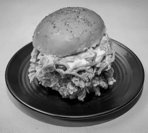 Double crispy chicken tandoori cheese burger
