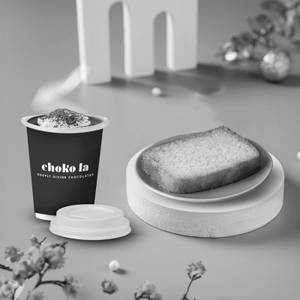 Tea Cake Slice with Hot Chocolate