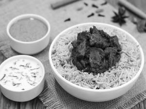 Mini Mushroom Hyderabadi Biryani