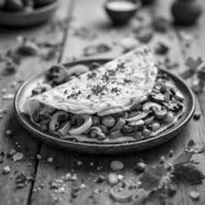 Mushroom Bell Pepper Omelette