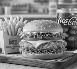 1 Chicken Cheese Burger 1 French Fries,Coke