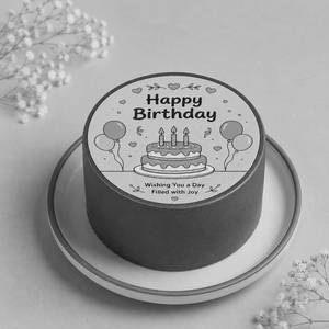 Happy Birthday Chocolate Poster Bento Cake (300 Gm)