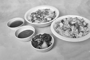 Chicken Fried Rice Qtr+chicken Noodles Qtr+garlic Chicken Mini
