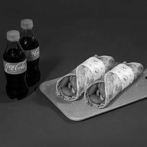 Crispy Chicken Tikki Kathi Rolls (2 Rolls) + 2 Cokes [250ml]