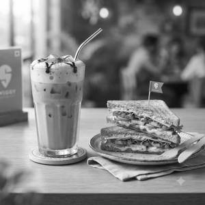 Vegitable Sandwich & Cold Coffee