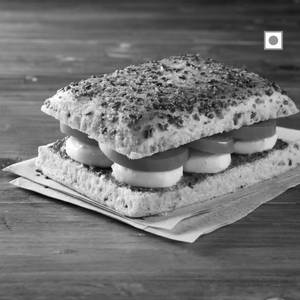 Basil Tomato Mozzarella Cheese Sandwich