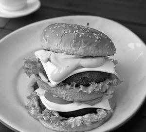 Double tikki cheese burger