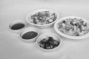 Chicken Fried Rice Qtr+chicken Noodles Qtr+tandoori Chicken  Mini