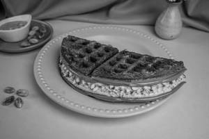 Choco Kunafa Waffle Sandwich