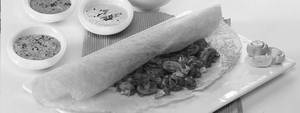 Mushroom masala dosa