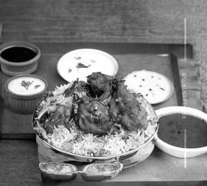 Chicken fry piece biryani full