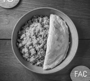 Spicy Garlic Egg rice with omlette 