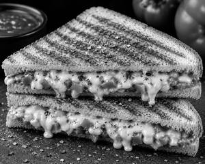 Pizza Grilled Cheesy Sandwitch Veg