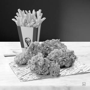 4 Pc Hot Wings & Medium Fries