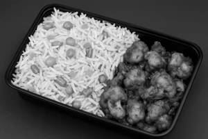 Veg Fried Rice + Gobi Manchurian Bowl