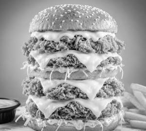 Triple Chicken Triple Cheese Burger