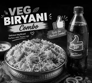 Veg Paneer Biryani + Thumbs-Up