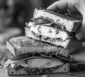 Pesto With Cottage Cheese Sandwich
