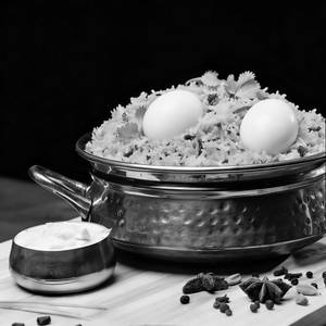 Egg Biryani (Single) + Free Item