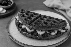 Banana Brownie Waffle Sandwich