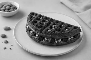 Almond Brownie Waffle Sandwich