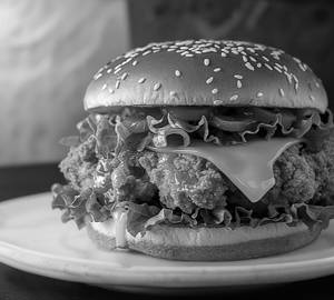 Schezwan Chicken Burger