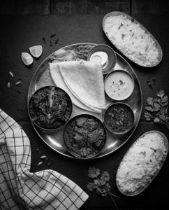 Kale Mutton Sukka Thali
