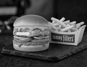 Paneer Filler Burger + Reg. Fries