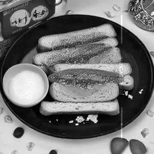 Bread butter toast jam