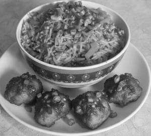 Pork Fried Rice+Pork Chilli Dry (4 Pieces)