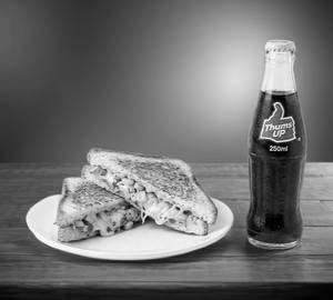 Cheese Corn Sandwich With Coke