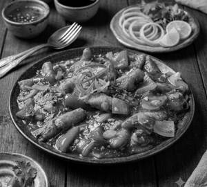 Baby corn in Garlic Sauce