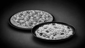 White Sauce Pasta + Veggie Delight Pizza
